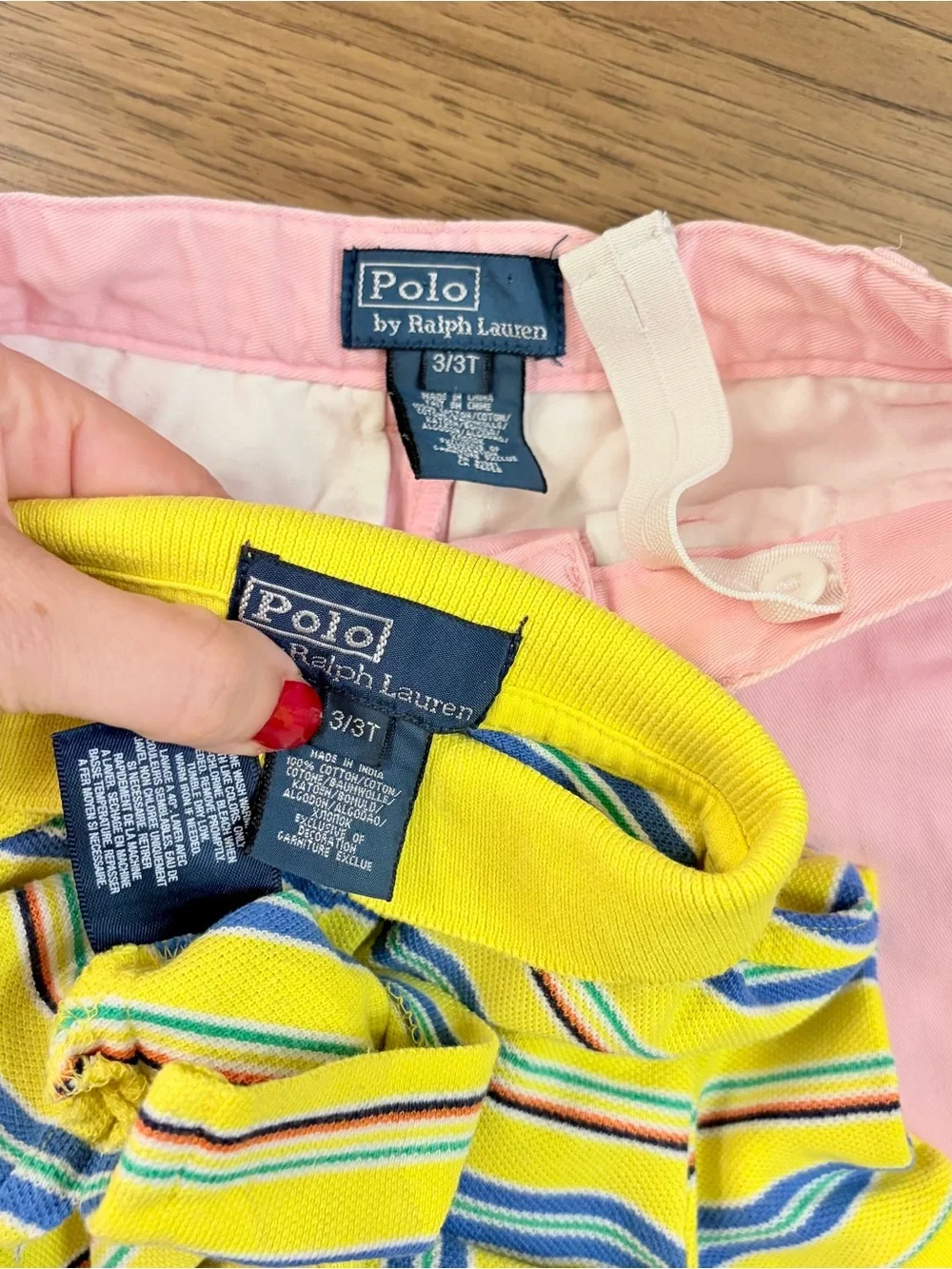 2-3 Years Polo Ralph Lauren Boys Set Polo Shirt Shorts Pink Yellow T-Shirt Pony